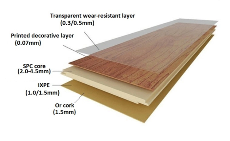 Hardwood Pattern Positano Oak Spc Floor Flooring for Office Buildings