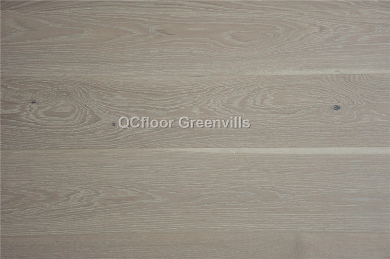 Oak Flooring Dark Grey Brown Color Smoked Wood Parquet Versailles Wood Flooring Guangzhou Foshan
