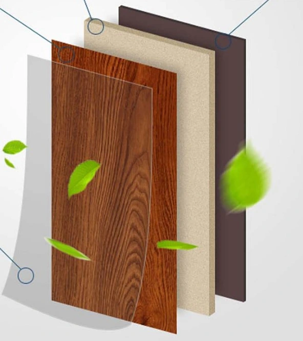 Teak Veins Parquet Hardwood Multilayer Wood Laminate Flooring