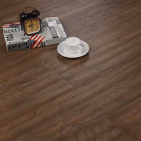 6 色の艶出し仕上げヒッコリー木材加工堅木張りの床